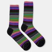 Niedliche Retrofarbenstreifen Socken (Rechts)