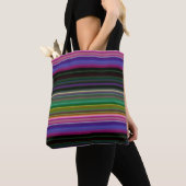 Niedliche Retrofarbenstreifen Tasche (Von Nahem)