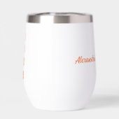 Niedliche Retroorange, personalisiert (Rückseite)