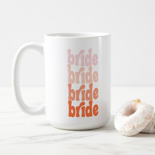 Niedliche Retroorange, personalisiert Kaffeetasse (Mit Donut)