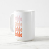 Niedliche Retroorange, personalisiert Kaffeetasse (Vorderseite Links)
