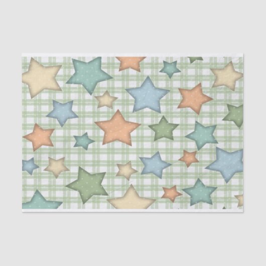 Niedliche Retrostars für Baby Seidenpapier (Vorderseite)