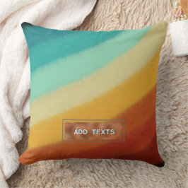 Niedliche Retrostreifen farbenfrohe, verschwommene Kissen