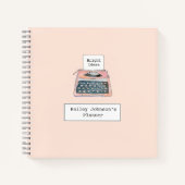 Niedliche Retrotypenschrift für Aquarellbilder in Notizblock (Vorderseite)