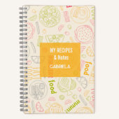 Niedliche Rezepte mit Name Notizblock (Vorderseite)