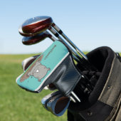 Niedliche Rhino-Cartoon-Abbildung Golf Headcover (In Situ)