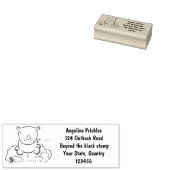 Niedliche Rhino-Cartoon-Abbildung Gummistempel (Stempel)