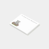 Niedliche Rhino-Cartoon-Abbildung Post-it Klebezettel (angewinkelt)