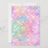 Niedliche riesenfarbene Imitate Glitzer Weihnachte Einladung (Rückseite)