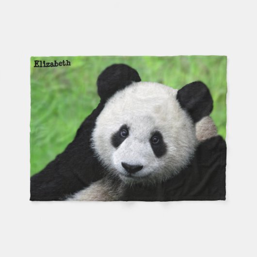 Niedliche riesiger Panda-Decke Fleecedecke (Vorderseite (Horizontal))