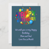 Niedliche Ringelschildkröte & Babies Geburtstagska Einladung (Rückseite)