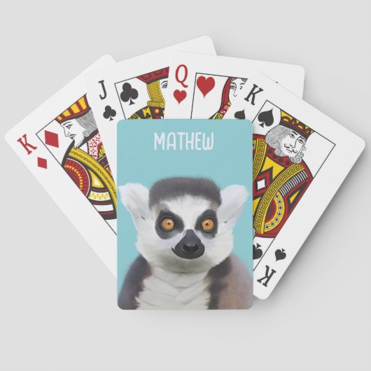 Niedliche Ringschneegesicht Spielkarten (Rückseite)