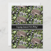 Niedliche Ringschwanzlemuren Madagaskar Jungle Par Einladung (Rückseite)