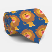 Niedliche Roaring Cartoon Lion Krawatte (Gerollt)