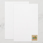 Niedliche Robin und die vier farbenfrohen Geschenk Briefpapier (Vorne/Hinten)