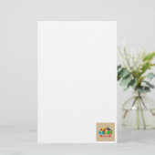 Niedliche Robin und die vier farbenfrohen Geschenk Briefpapier (Stehend Vorderseite)
