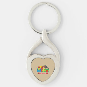 Niedliche Robin und die vier farbenfrohen Geschenk Schlüsselanhänger