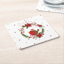 Niedliche Robin Weihnachtskranz-Dekoration