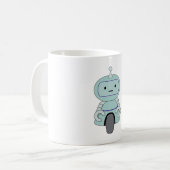 Niedliche Robot-Illustration Kaffeetasse (Vorderseite Links)