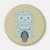 Niedliche Robot-Illustration Magnet (Vorne)