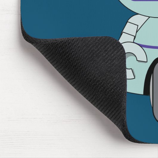 Niedliche Robot-Illustration Mousepad (Ecke)