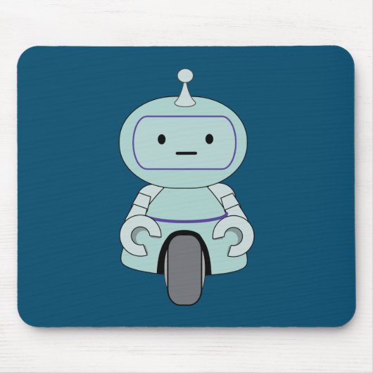 Niedliche Robot-Illustration Mousepad (Vorne)