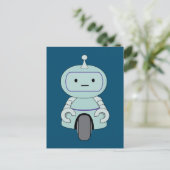 Niedliche Robot-Illustration Postkarte (Stehend Vorderseite)
