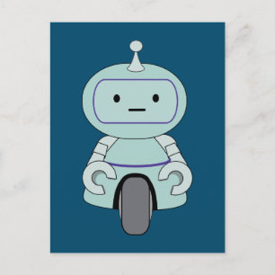 Niedliche Robot-Illustration Postkarte