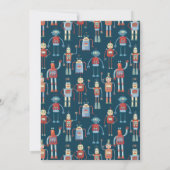 Niedliche Robot Kindergeburtstag-Party Einladung (Rückseite)