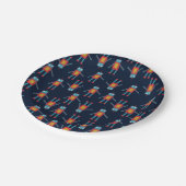 Niedliche Robot Paper-Teller Pappteller (Schrägansicht)