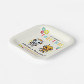 Niedliche Roboter Boys gemeinsam Geburtstag Pappteller (Gewinkelt)