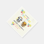 Niedliche Roboter Boys gemeinsam Geburtstag Serviette (Ecke)