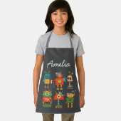 Niedliche Roboter, bunt kinder art oder kochen Schürze (Insitu)