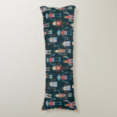 Niedliche Roboter dunkel Seitenschläferkissen (Vorderseite Vertikal)