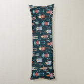 Niedliche Roboter dunkel Seitenschläferkissen (Rückseite (Vertikal))