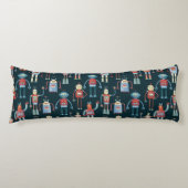 Niedliche Roboter dunkel Seitenschläferkissen (Vorderseite)