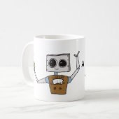 Niedliche Roboter-Kaffeetasse Kaffeetasse (Vorderseite Links)