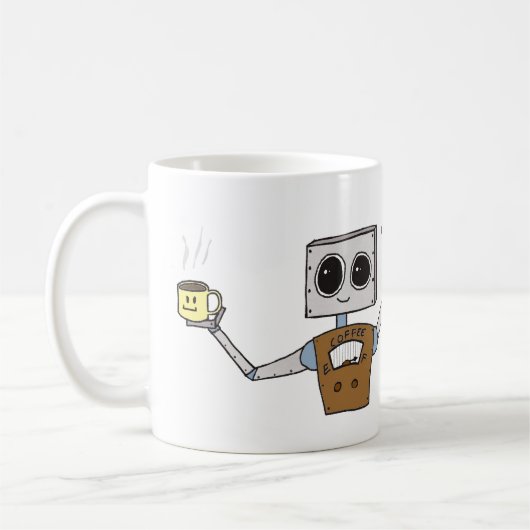 Niedliche Roboter-Kaffeetasse Kaffeetasse (Links)
