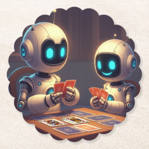 Niedliche Roboter Kartenspiel Untersetzer