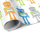 Niedliche roboterfarbige Schleifpapier Geschenkpapier (Rolleneckpunkt)