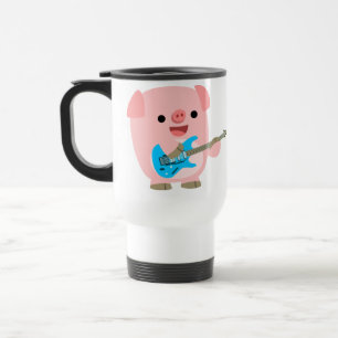 Niedliche Rockin Cartoon Tasse Pig