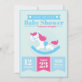 Niedliche Rocking Horse Baby Dusche Einladung