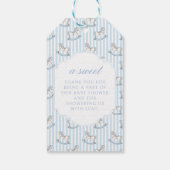 Niedliche Rockpferde Babydusche Danke Geschenkanhänger (Rückseite)