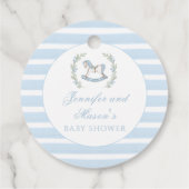 Niedliche Rockpferde Babydusche Danke Geschenkanhänger (Rückseite)