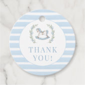 Niedliche Rockpferde Babydusche Danke Geschenkanhänger (Vorderseite)