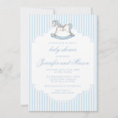 Niedliche Rockpferde-Babydusche Einladung (Vorderseite)