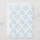 Niedliche Rockpferde-Babydusche Einladung (Rückseite)