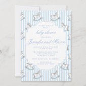 Niedliche Rockpferde-Babydusche Einladung (Vorderseite)