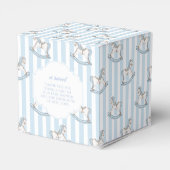 Niedliche Rockpferde-Babydusche Geschenkschachtel (Rückseite)