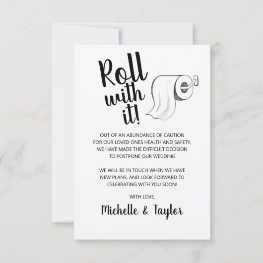 Niedliche Rolle mit der Karte Aufgezogene Rolle (Vorderseite)